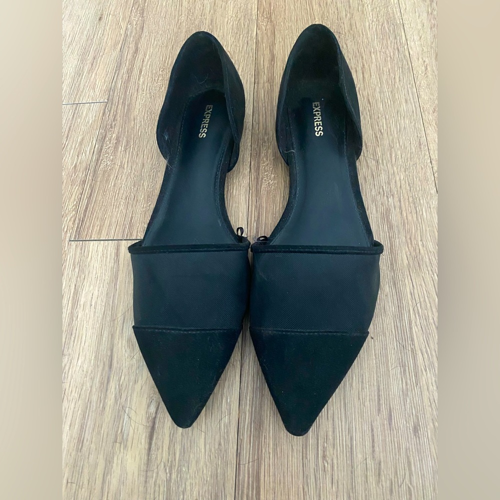 Express Pointy Toe Slip On with Mesh Panel